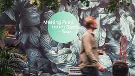 Treffpunkt der Startup Solution Tour in der IFAT Munich Startup Area. 