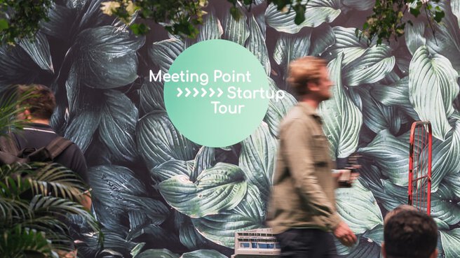 Treffpunkt der Startup Solution Tour in der IFAT Munich Startup Area. 