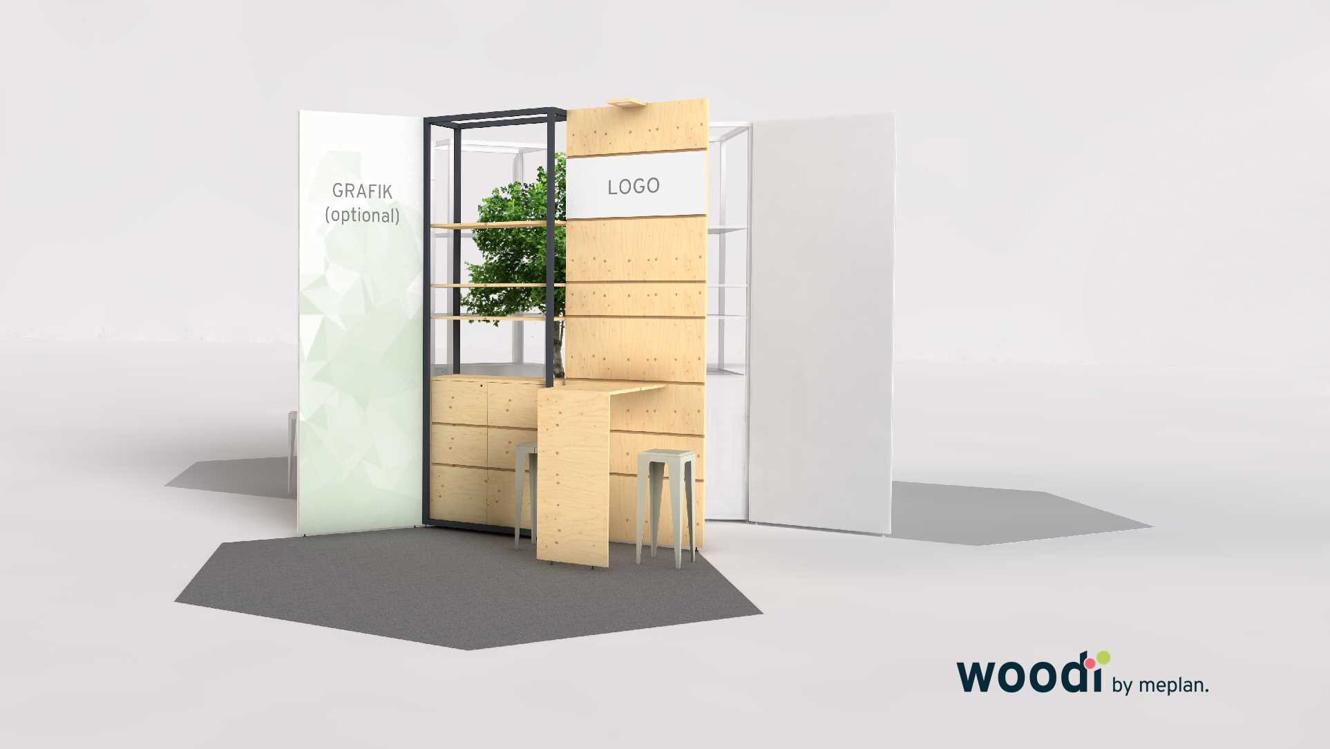 Rendered exhibition stand 