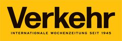 Verkehr“ in Fettschrift auf gelbem Grund, mit kleinerem Text: „Internationale Wochenzeitung seit 1945“.