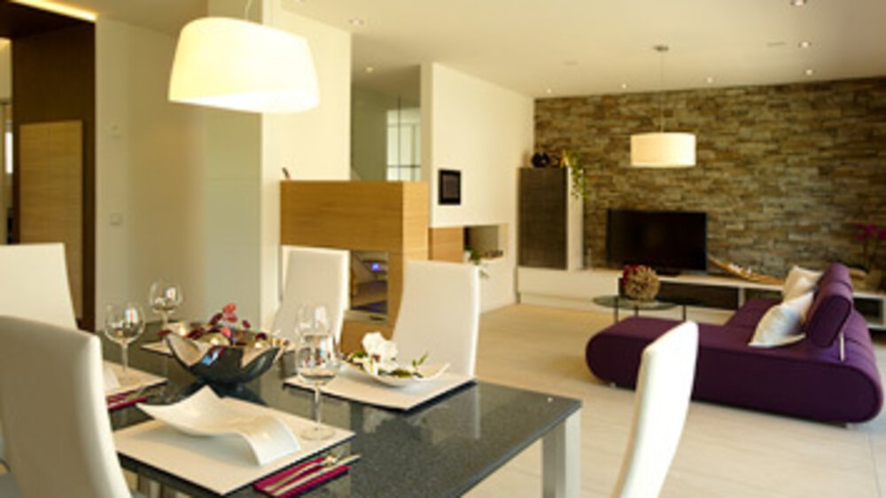 Wohnzimmer Musterhaus FischerHaus GmbH & Co. KG 