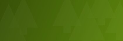 Green background gradient on which stylized semi-transparent fir trees are arranged.