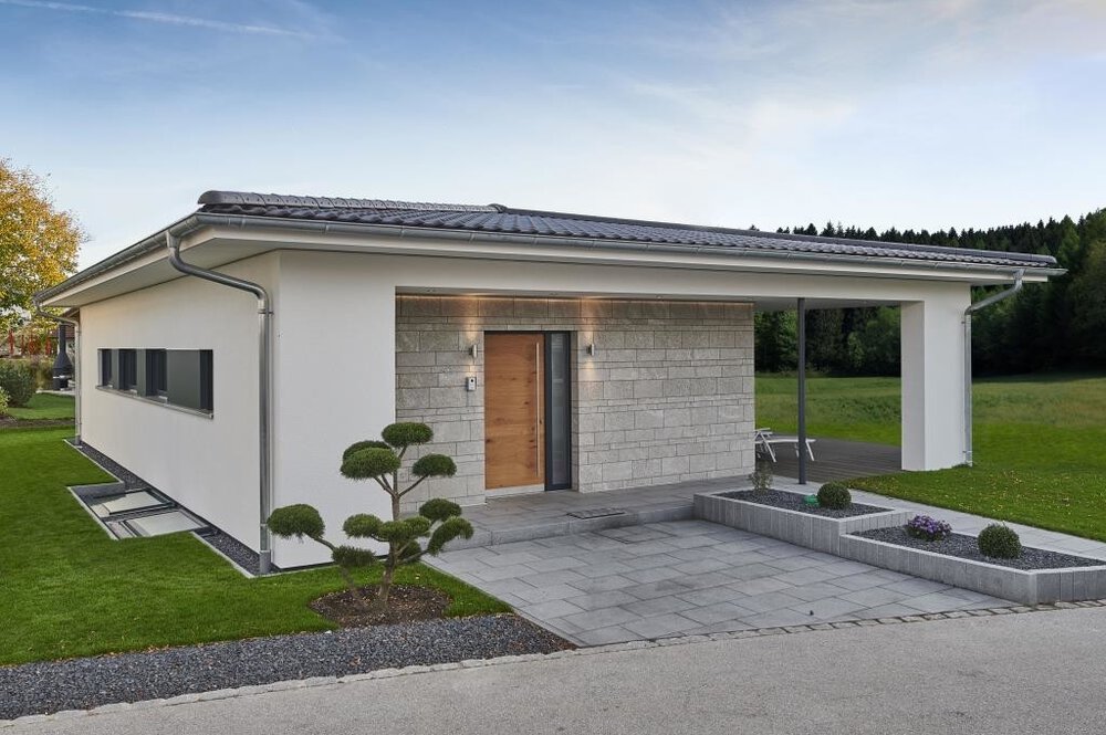 Außenansicht Musterhaus CLARON von KAMPA GmbH