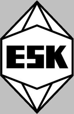 Geometric diamond shape with the inscription 