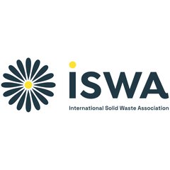 ISWA-Logo mit einem stilisierten Blumendesign und dem Text „International Solid Waste Association“ darunter.