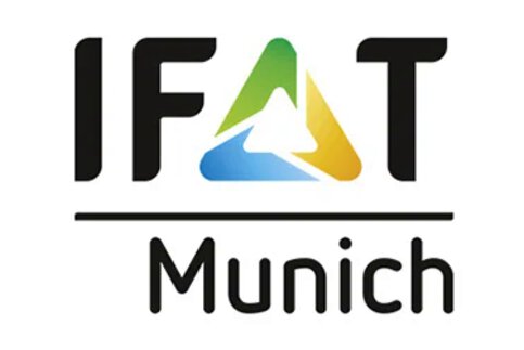 IFAT Munich logo with colored recycling triangle and Munich location name below the lettering.