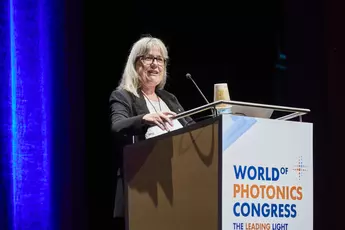 Physik-Nobelpreisträgerin Donna Strickland hielt einen Plenary Talk auf dem World of Photonics Congress.