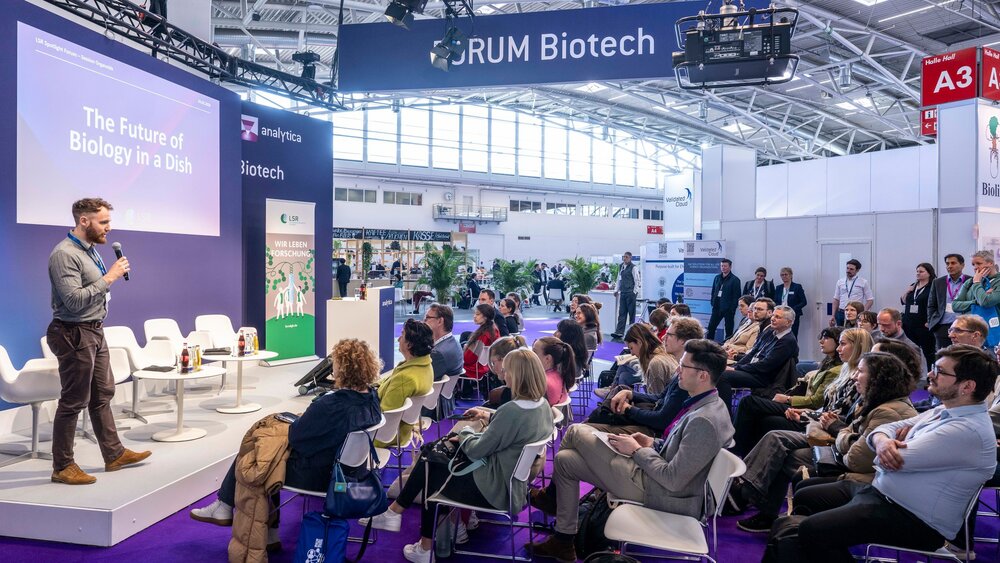 Biotech presentation with an interested audience