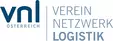 Logo of VNL Austria with the text “Verein Netzwerk Logistik” in blue and gray.