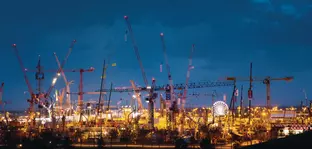 bauma bei Nacht