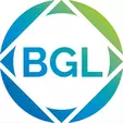 Logo with ‘BGL’ in blue lettering within a circular design with green and blue colour gradients.