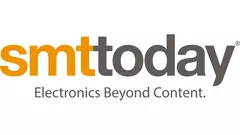 Logo von „smt today“ in orangener und grauer Farbe, darunter in grauer Schrift „Electronics Beyond Content.“.