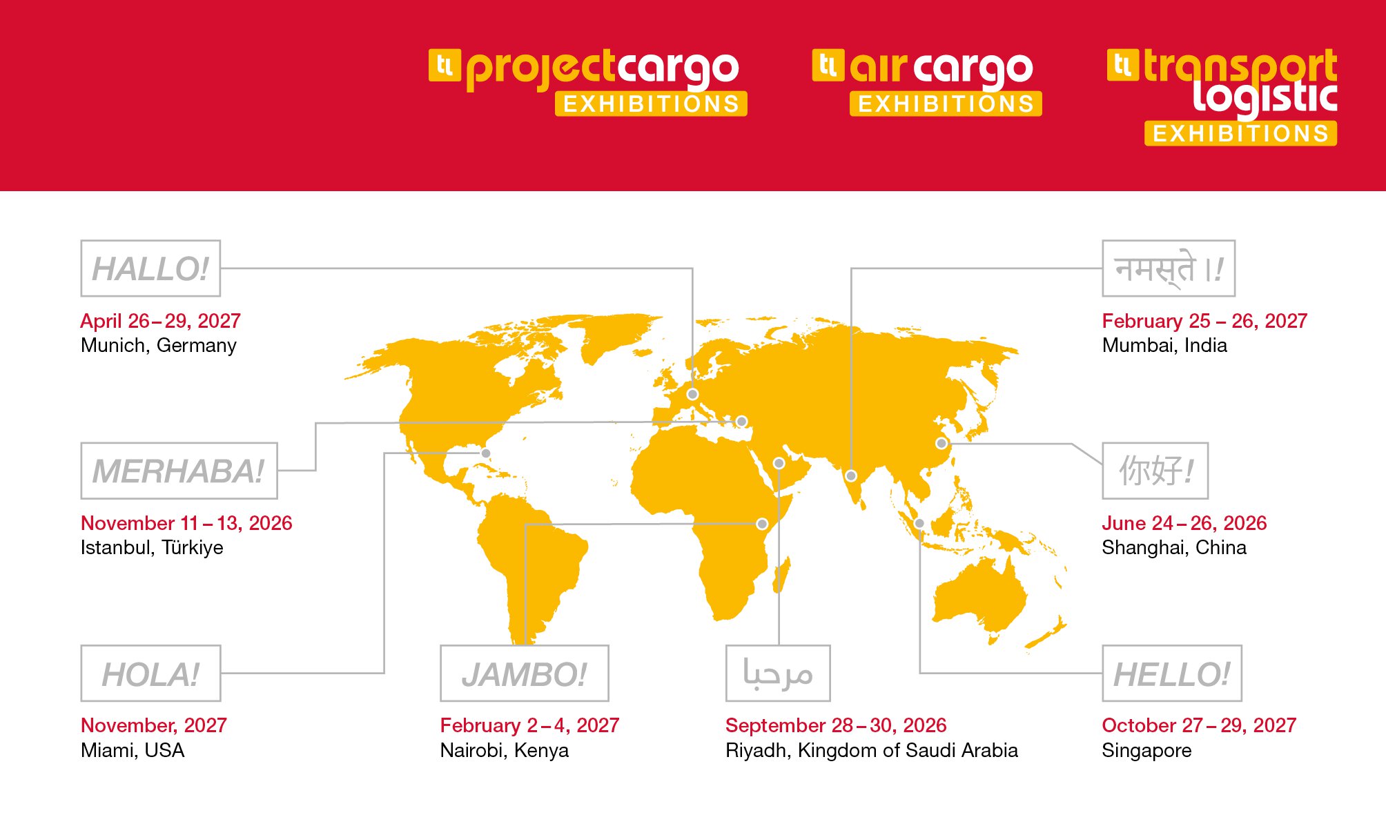 transport logistic & air cargo - exhibitions worldwide