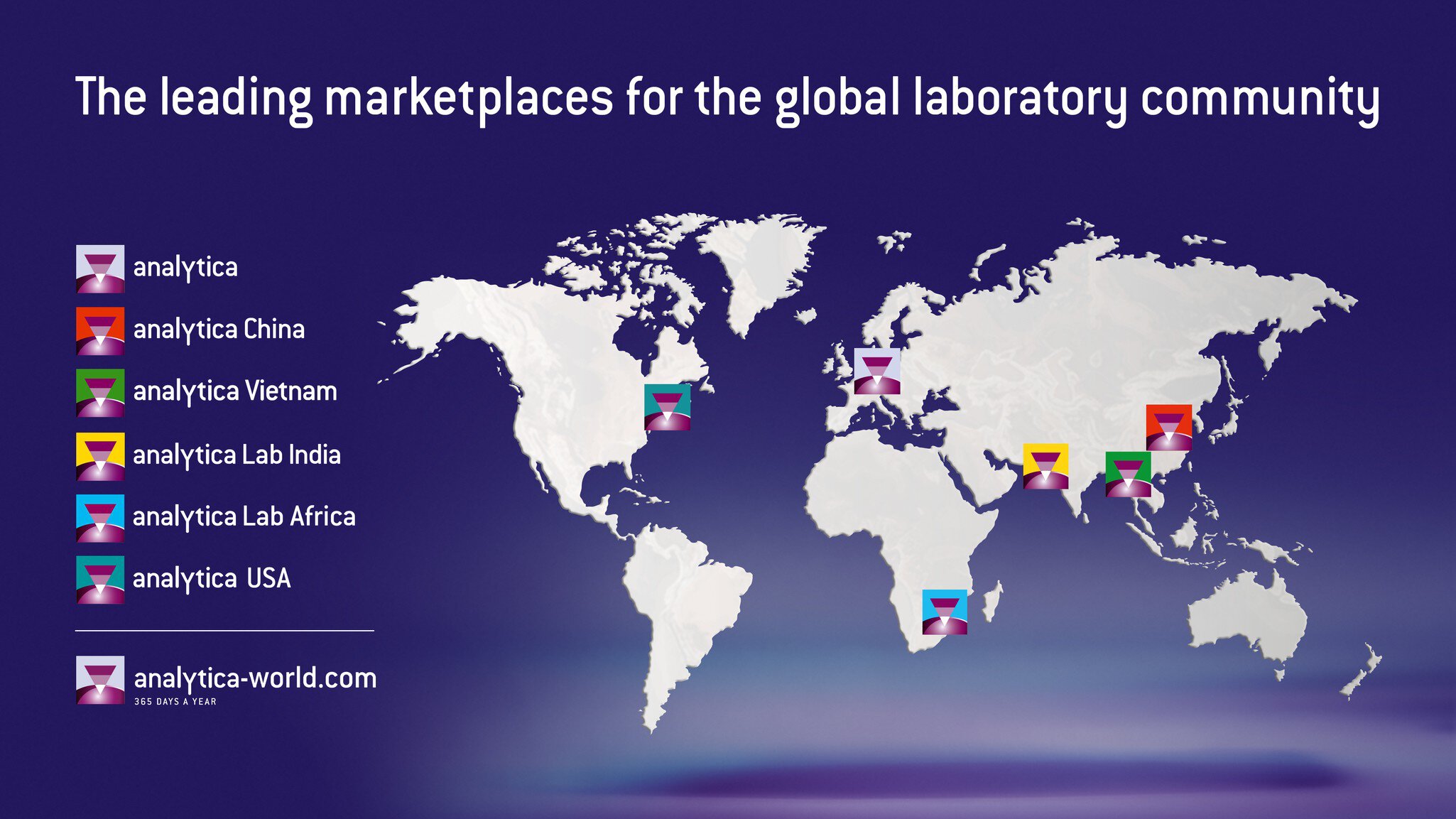 world map showing all analytica shows 