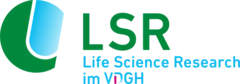 Logo: LSR Life Science Research in the VDGH