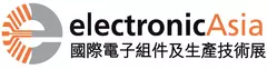Logo of ‘electronicAsia’ with text in English and Chinese, with an abstract orange-grey emblem in the shape of an ‘e’.