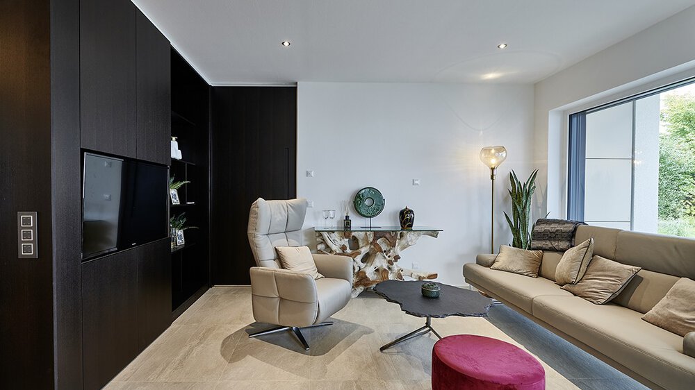 Wohnbereich Musterhaus CLARON von KAMPA GmbH 