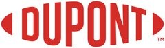 Das rote Logo von „DUPONT“ mit dicken Buchstaben und in Form eines breit gezogenen Auges.