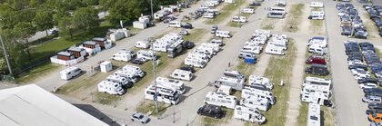 Luftaufnahme Camping-Area am Messegelände
