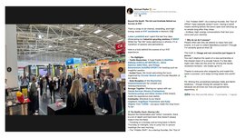 LinkedIn-Beitrag von MOOT mit einer gut besuchten Führung in der IFAT Munich Startup Area.