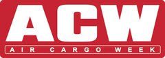 The AIR CARGO WEEK logo in white, encircled lettering on a red background, with the initials “ACW” in bold above it.