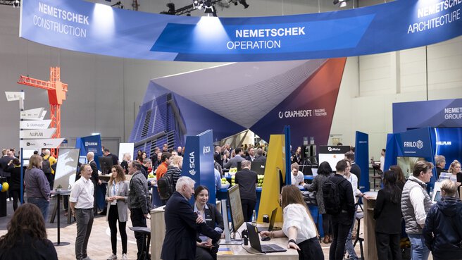 Well-attended exhibition stand of 