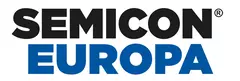 Logo with ‘SEMICON’ in black and ‘EUROPA’ in blue. SEMICON’ is followed by the symbol for “registered trade mark”.