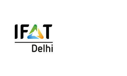 Logo of IFAT Delhi on a white background.