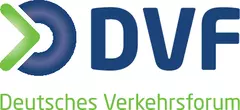 The logo shows ‘DVF’ in dark blue with a green circular arrow design and ‘Deutsches Verkehrsforum’ in green underneath.