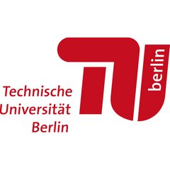 Logo der „Technischen Universität Berlin“ mit den riesigen Initialien „TU berlin“ in Rot daneben.