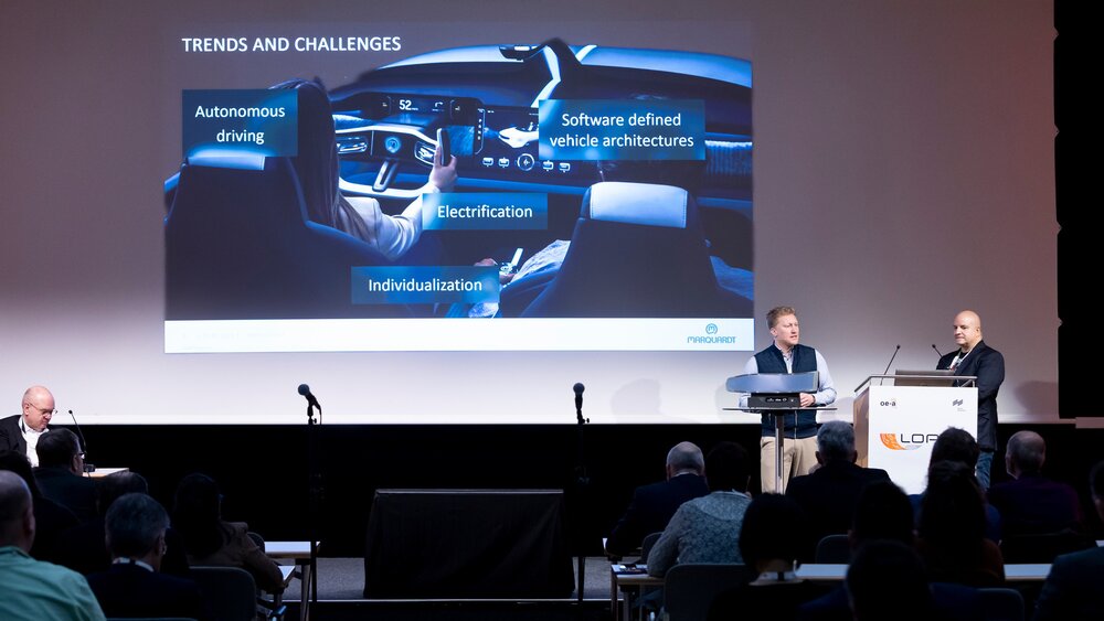 Presentation on trends and challenges such as autonomous driving and electrification on LOPEC stage