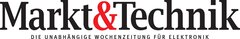 Logo von Markt & Technik mit dem Slogan Die Wochenzeitung für Entscheider in der Elektronik.