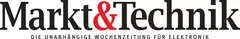 Logo von Markt & Technik mit dem Slogan Die Wochenzeitung für Entscheider in der Elektronik.