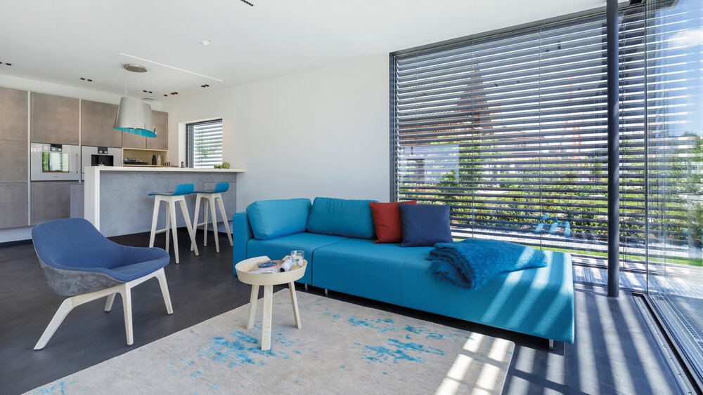 Wohnzimmer Musterhaus LUXHAUS 