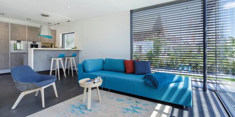 Wohnzimmer Musterhaus LUXHAUS 