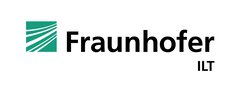 Logo for Fraunhofer ILT, with black lettering next to a green square with five curved white lines.