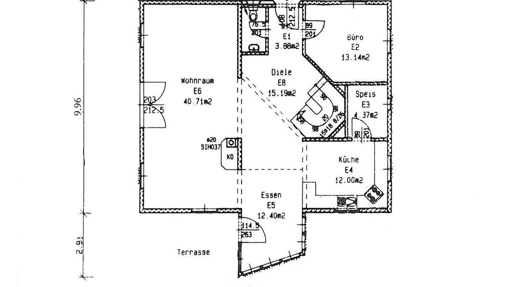 Grundriss Erdgeschoss Musterhaus Tegernsee von ISARTALER HOLZHAUS 