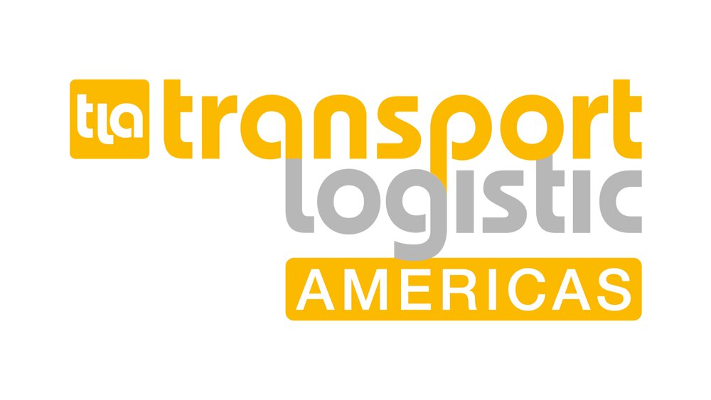 The transport logistic AMERICAS logo in yellow and grey lettering with the initials “tla” in a yellow square in front of it.