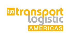 The transport logistic AMERICAS logo in yellow and grey lettering with the initials “tla” in a yellow square in front of it.