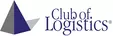 Club of Logistics logo with a blue-grey triangle design on the left-hand side.