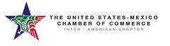 Logo der Handelskammer USA-Mexiko mit einem stilisierten Stern und Adler.