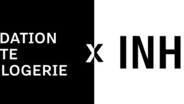 FHH x INHORGENTA-Logo auf schwarzem und weißem Split-Hintergrund.