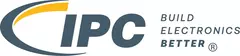 Logo von „IPC“ mit dem Text „BUILD ELECTRONICS BETTER“ und einem stilisierten Bogen in blaugrau und orange auf der linken Seite.