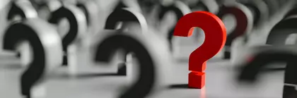 EXPO REAL graphic question mark