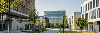 Modernes Universitätsgelände als Beispiel für soziale Infrastruktur in Deutschland