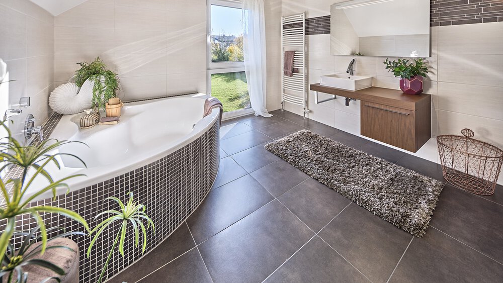 Badezimmer Musterhaus Poing-Grub von KAMPA GmbH