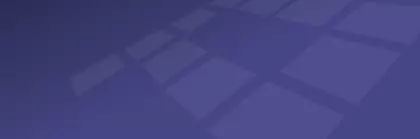 A background image in purple blue with rectangular light-coloured shadows that suggest a ‘p’.