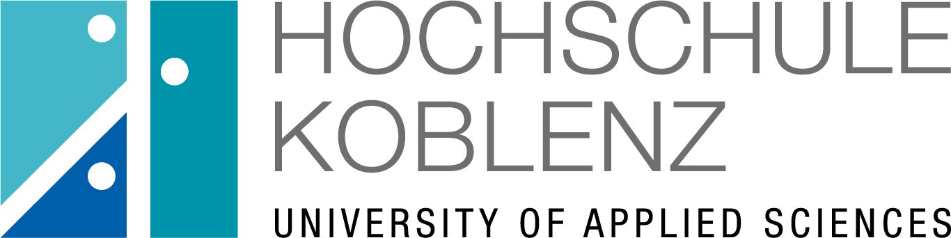 Koblenz University of Applied Sciences logo with abstract geometric design.