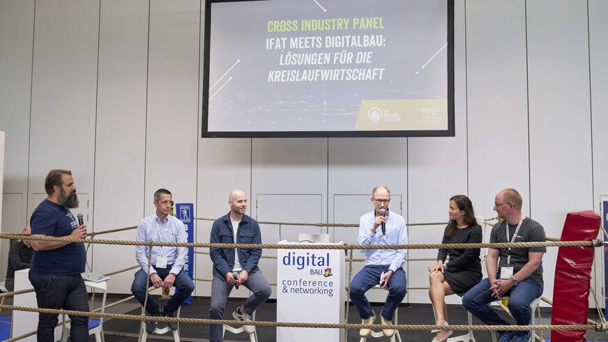 IFAT Munich Cross-industry session at digitalBAU conference & networking on the topic of sustainable circular economy in the construction industry.