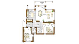Grundriss Dachgeschoss Musterhaus Montana von Rensch-Haus GmbH
